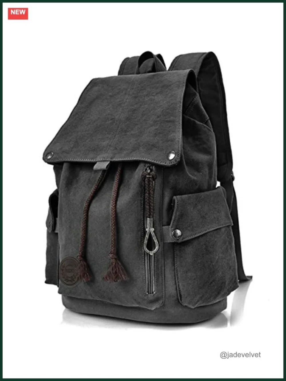 Vintage Canvas Laptop Backpack Daypack Travel Rucksack